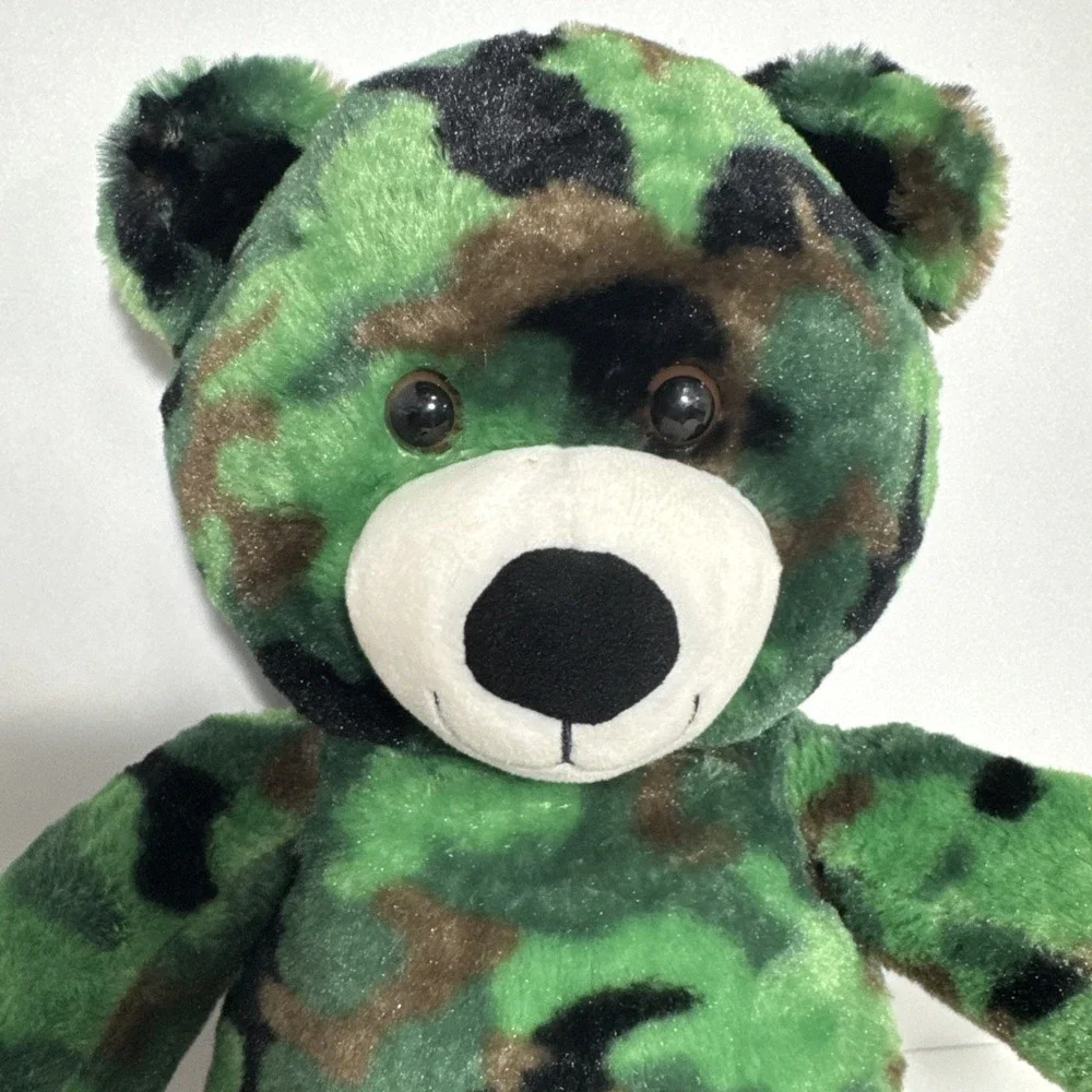 Build a Bear Green Camouflage Teddy Plush‎ 16